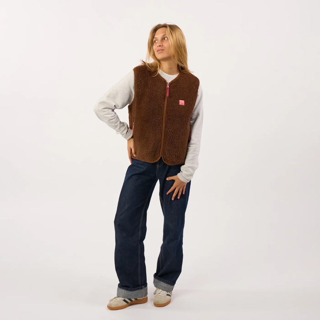 Billybelt - Sherpa Weste ärmellos - Brown