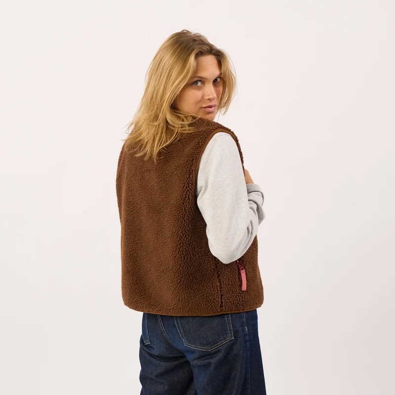 Billybelt - Sherpa Weste ärmellos - Brown