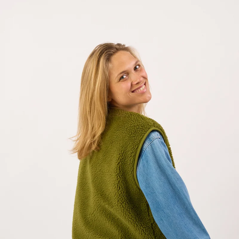 Billybelt - Sherpa Weste ärmellos - Olive green