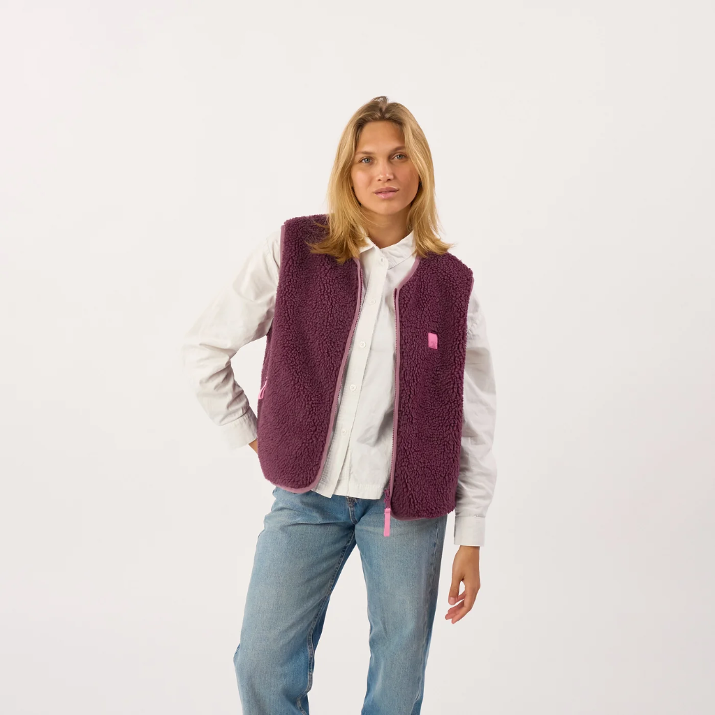 Billybelt - Sherpa Weste ärmellos - Plum