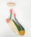 Sockette - Transparente Socken - Tulipe - große Tulpen