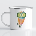 Luckycatstudio - Tasse Emaille - Brilleneule