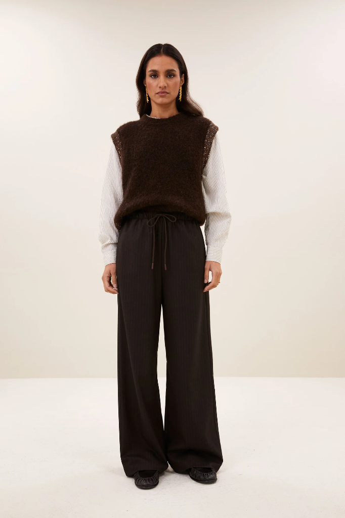 By Bar - Pelle pinstripe pants - 1728 brown pinstripe