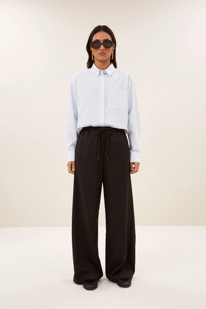 By Bar - Pelle pinstripe pants - 1728 brown pinstripe