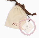 Soï Copenhagen - Armband Essential Rose Quartz Stretch Bracelet 6mm - Love