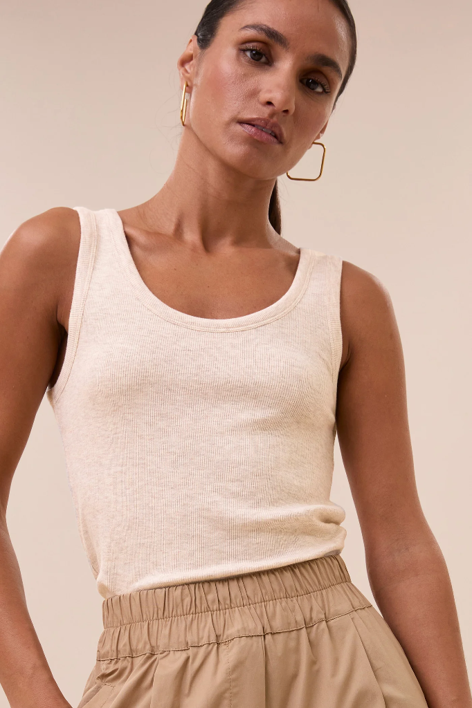 By Bar - Joky Rib Singlet - 025 oyster