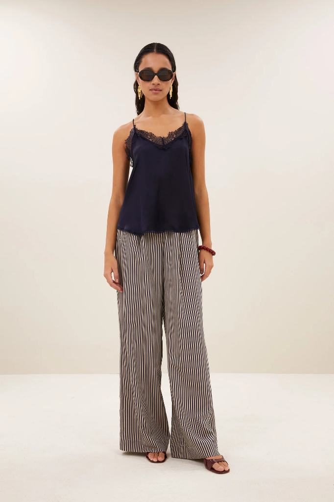 By Bar - Pia Satin Top - 1630 captain blue