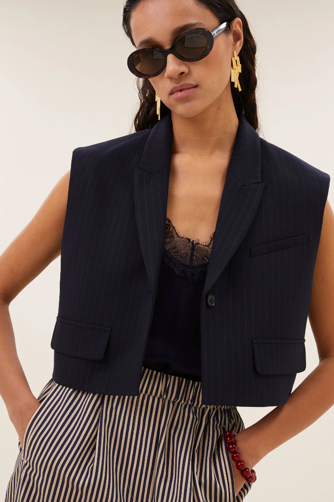 By Bar - Pia Satin Top - 1630 captain blue