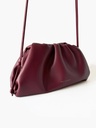 Freya Estephan - Leder Handtasche/Clutch mit Riemen - Tiefes Burgunder - mittelgroß