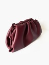 Freya Estephan - Leder Handtasche/Clutch mit Riemen - Tiefes Burgunder - mittelgroß