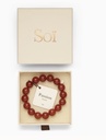 Soï Copenhagen - Armband Chunky Red Stretch Bracelet - Red Jade - Passion 12mm