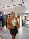 Alpaka Strickjacke Rundhalsausschnitt - Pumpkin