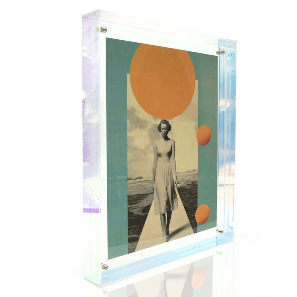 Mea Living - Neon Bilderrahmen Acryl Clear Rainbow 24x30 cm