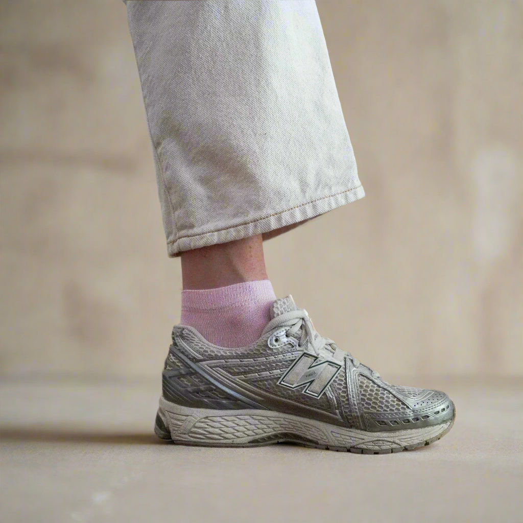 Klue - Ankle plain socks in lyocell | Candy pink