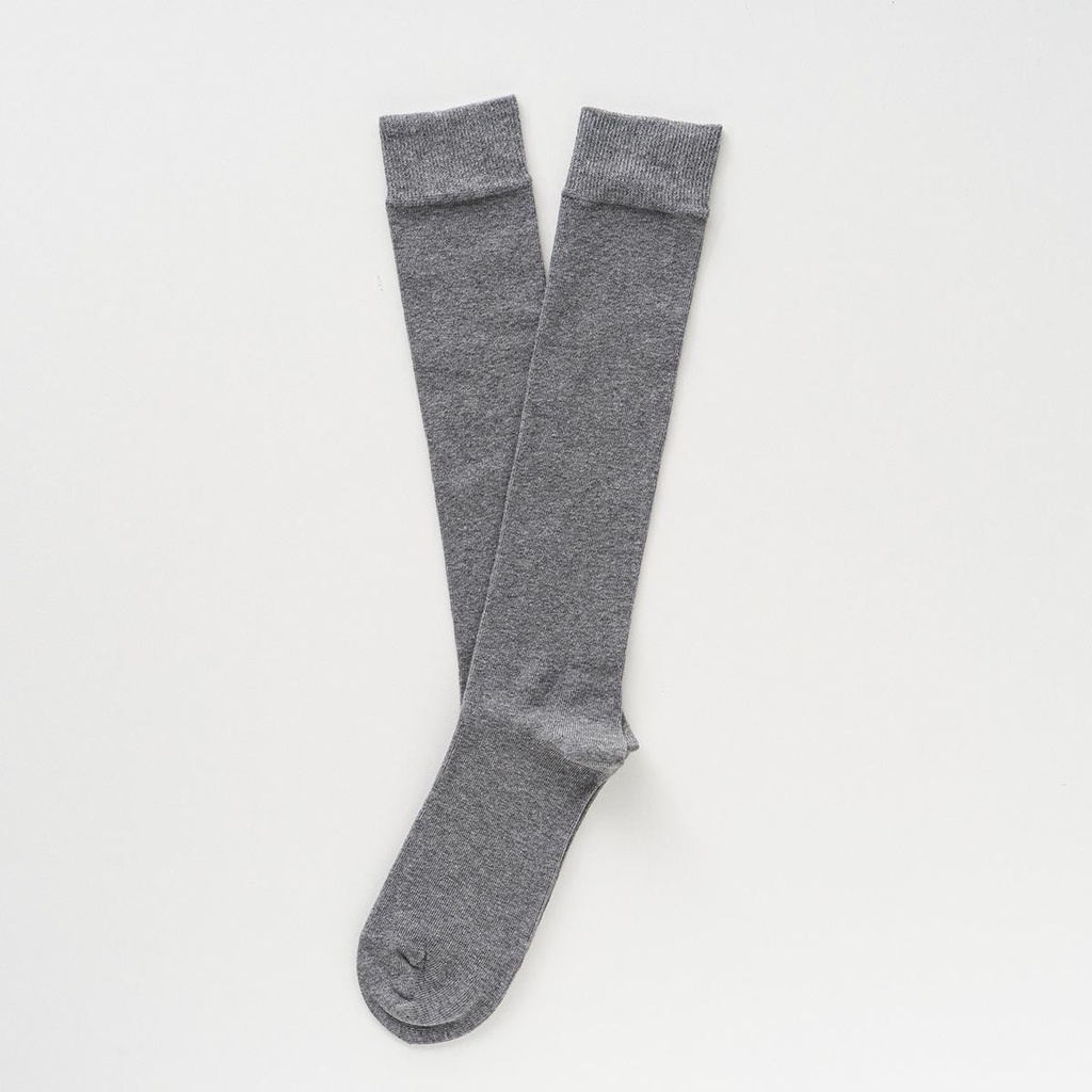 Klue - Cotton Knee High Plain Socks | grey