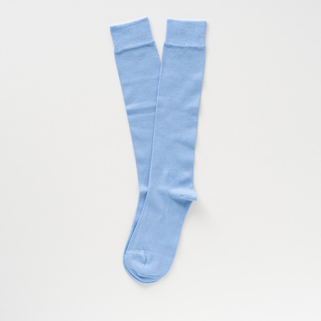 Klue - Cotton Knee High Plain Socks | sky blue