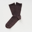Klue - Glitter Lurex socks | Chocolate dark brown | eco-friendly lyocell