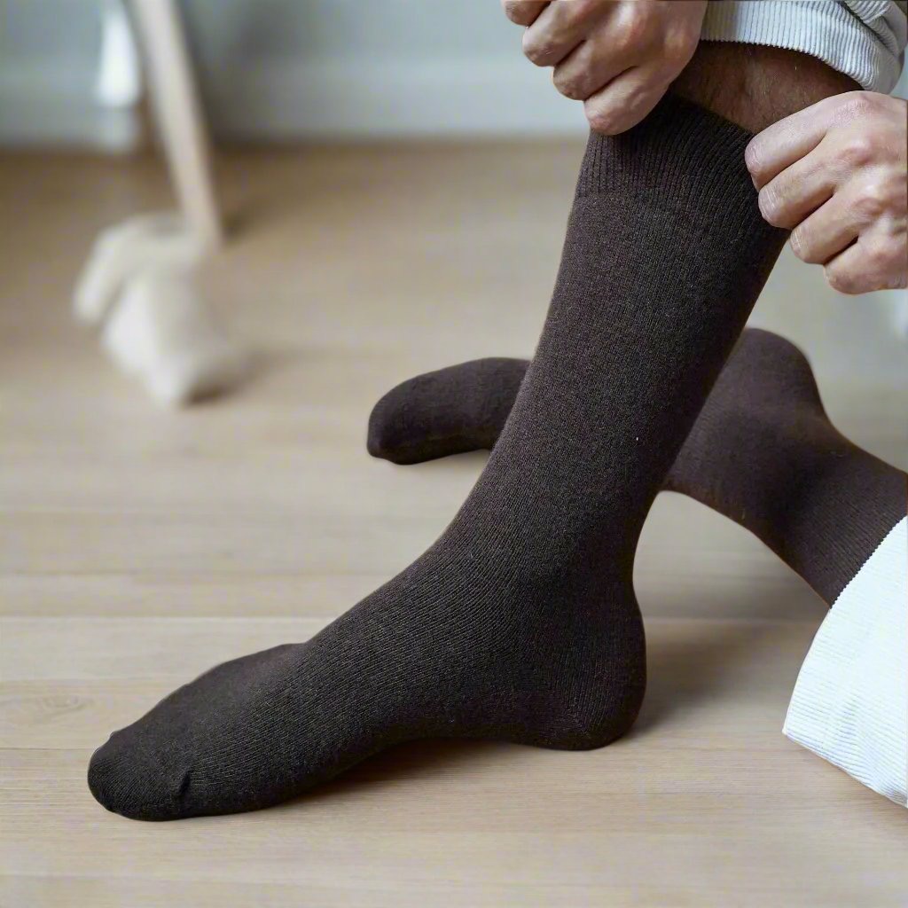 Klue - Merino Wool Socks plain | brown