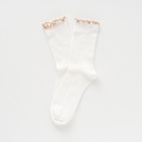 Klue - Organic cotton socks with ruffles | almond