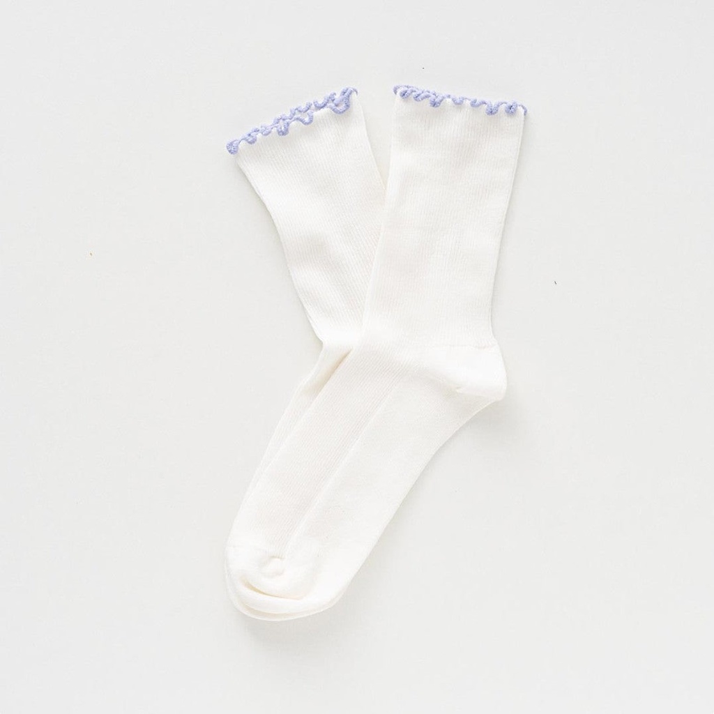 Klue - Organic cotton socks with ruffles | lilac