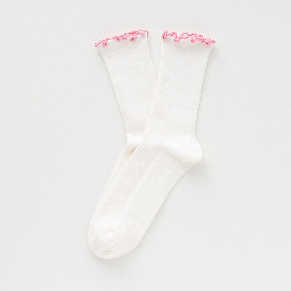 Klue - Organic cotton socks with ruffles | pink
