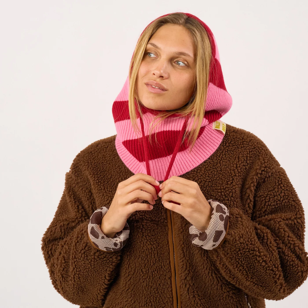 Billybelt - 100% Wool Balaclava - pink, burgundy