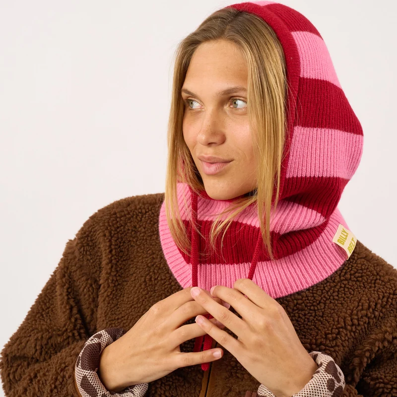 Billybelt - 100% Wool Balaclava - pink, burgundy