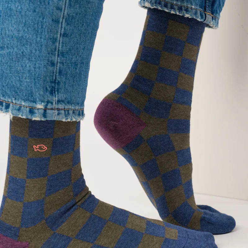 Billybelt - Baumwollsocken kariert INTERLAGOS