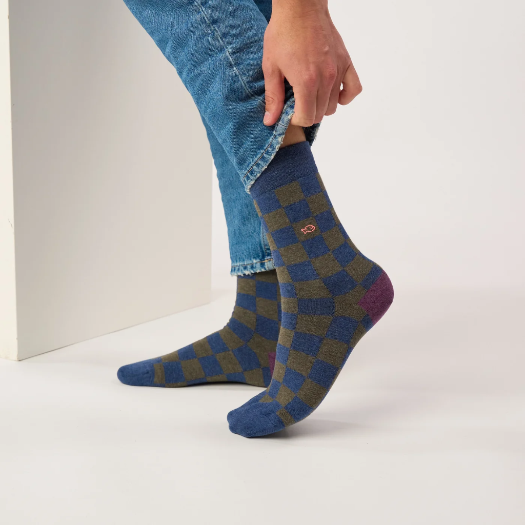 Billybelt - Baumwollsocken kariert INTERLAGOS