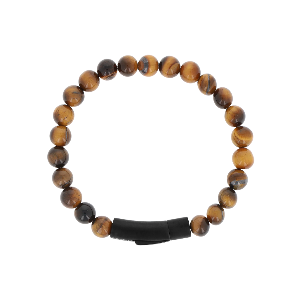 Oozoo Jewellery - Armband Yellow Tiger Eye bracelet 8mm silver