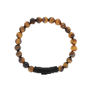 Oozoo Jewellery - Armband Yellow Tiger Eye bracelet 8mm silver