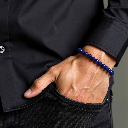 Oozoo Jewellery - Armband Blue Lapis Lazuli bracelet 8mm silver