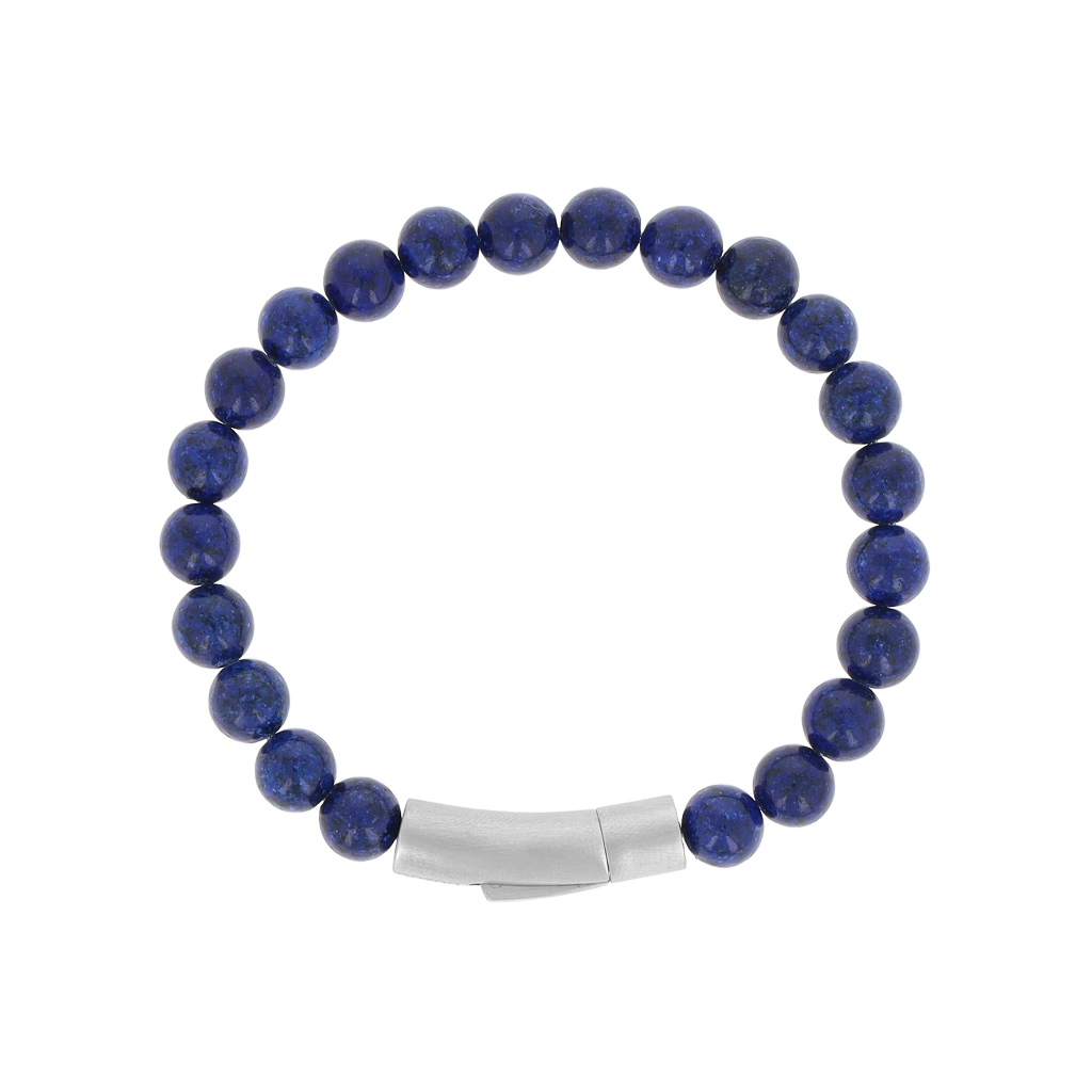 Oozoo Jewellery - Armband Blue Lapis Lazuli bracelet 8mm silver