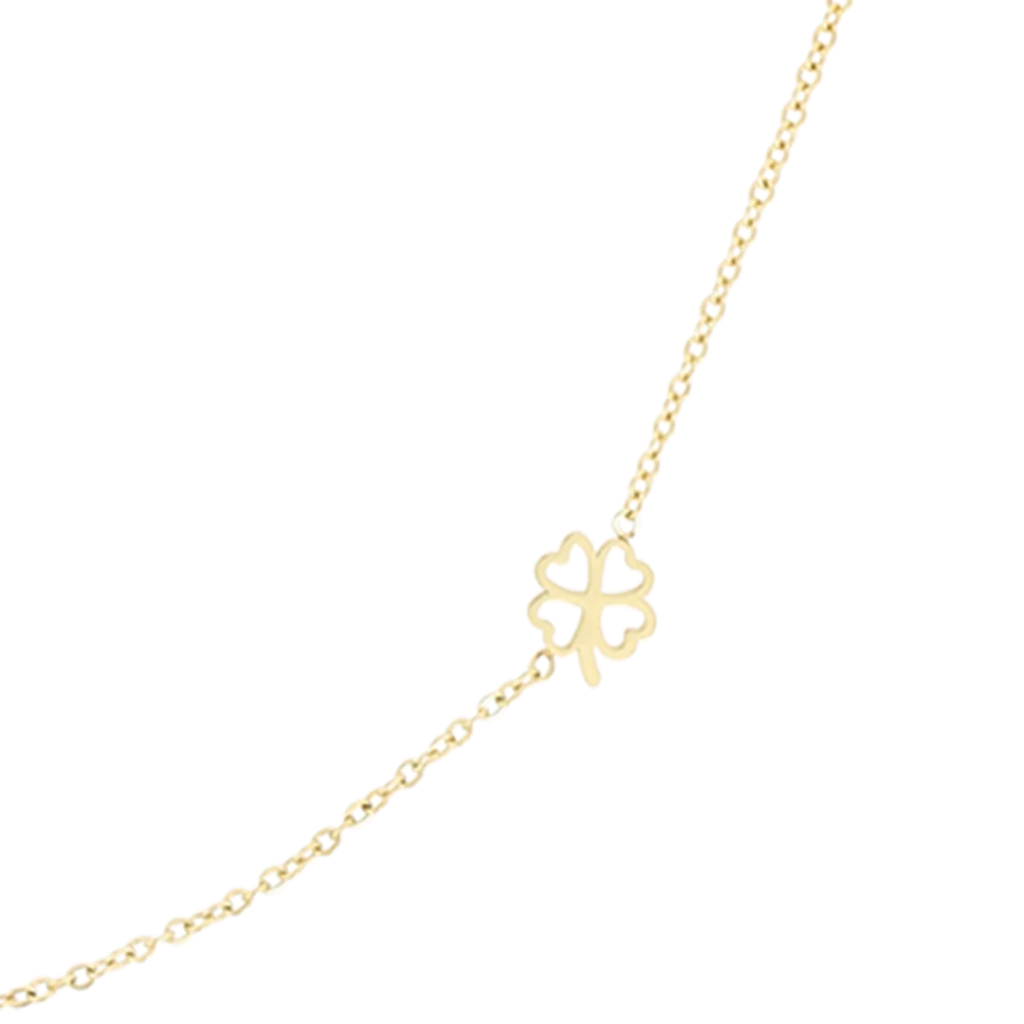 Oozoo Jewellery - Kette necklace gold with clover