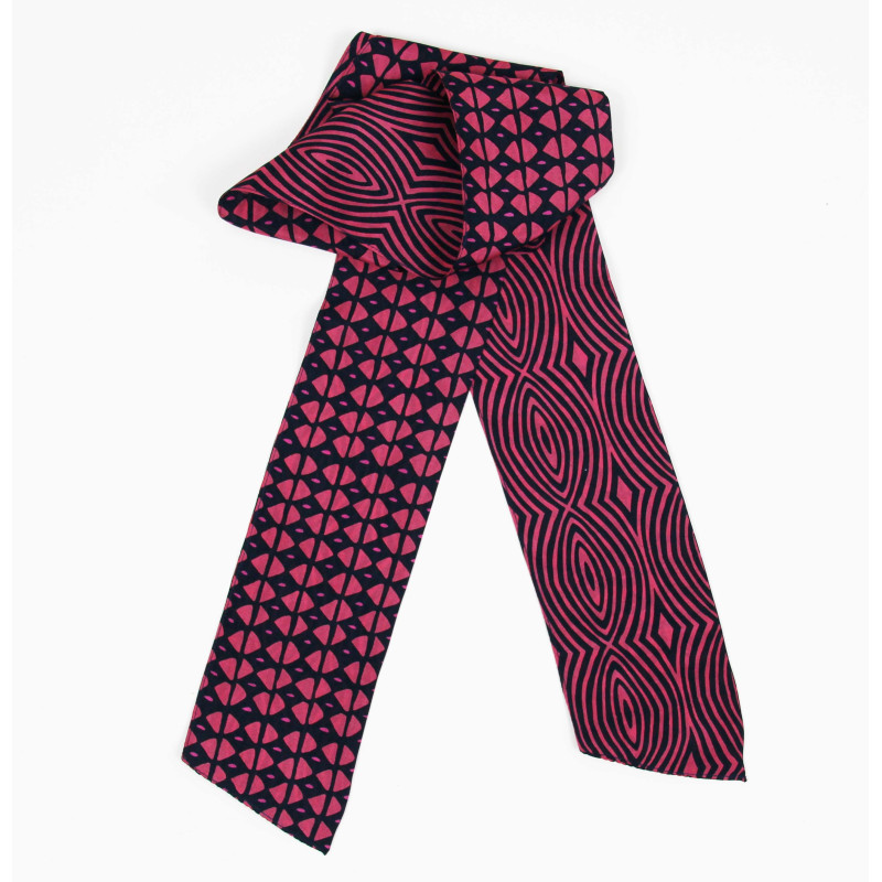 Les Belles Vagabondes - Seidenschal Bandeau Calypso rose