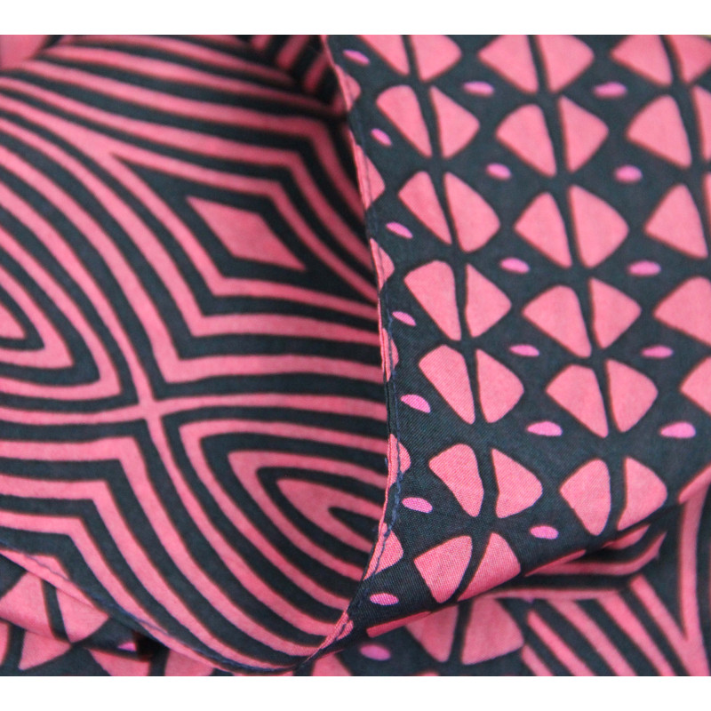 Les Belles Vagabondes - Seidenschal Bandeau Calypso rose