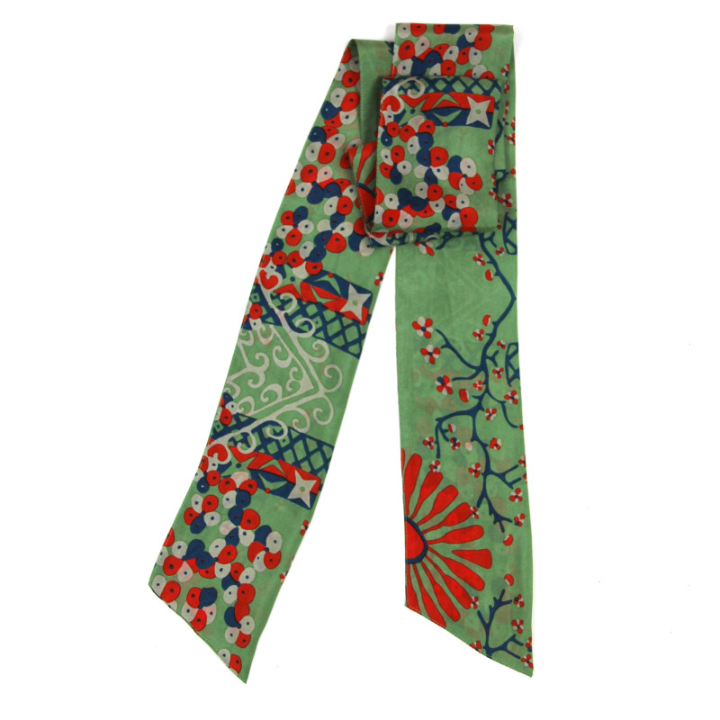 Les Belles Vagabondes - Seidenschal Bandeau Masami Kaki