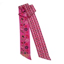 Les Belles Vagabondes - Seidenschal Bandeau Scarlett fuchsia