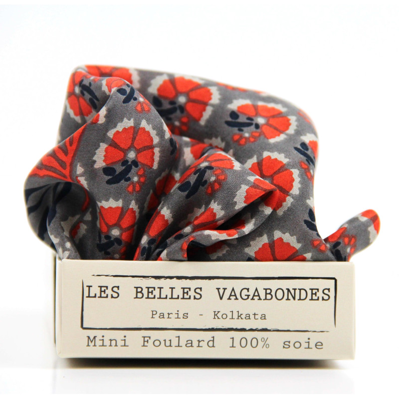 Les Belles Vagabondes - Seidentuch Mini Augustine orange
