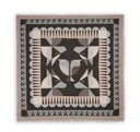 Keine Schwester / Codello - Wolltuch | braun-taupe | Grafik-mix | 70x70cm H25