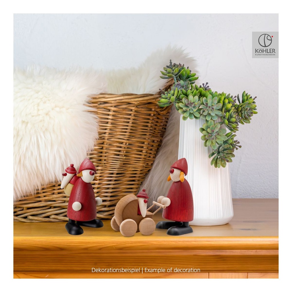 Köhler - Weihnachtsfrau mit Kind auf Rücken, klein