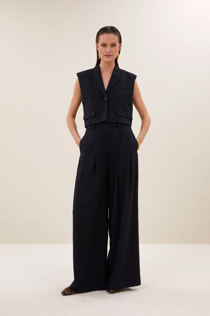 By Bar - Sef Sparkle Stripe Pants - 856 midnight