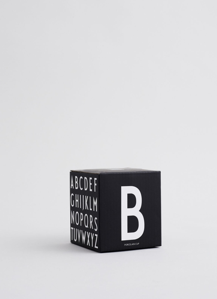 Design Letters - Personal Porcelain cup black A-Z