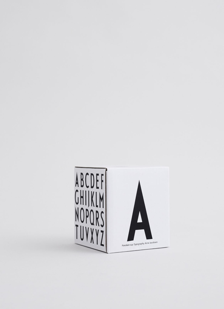 Design Letters - Personal Porcelain cup white A-Z