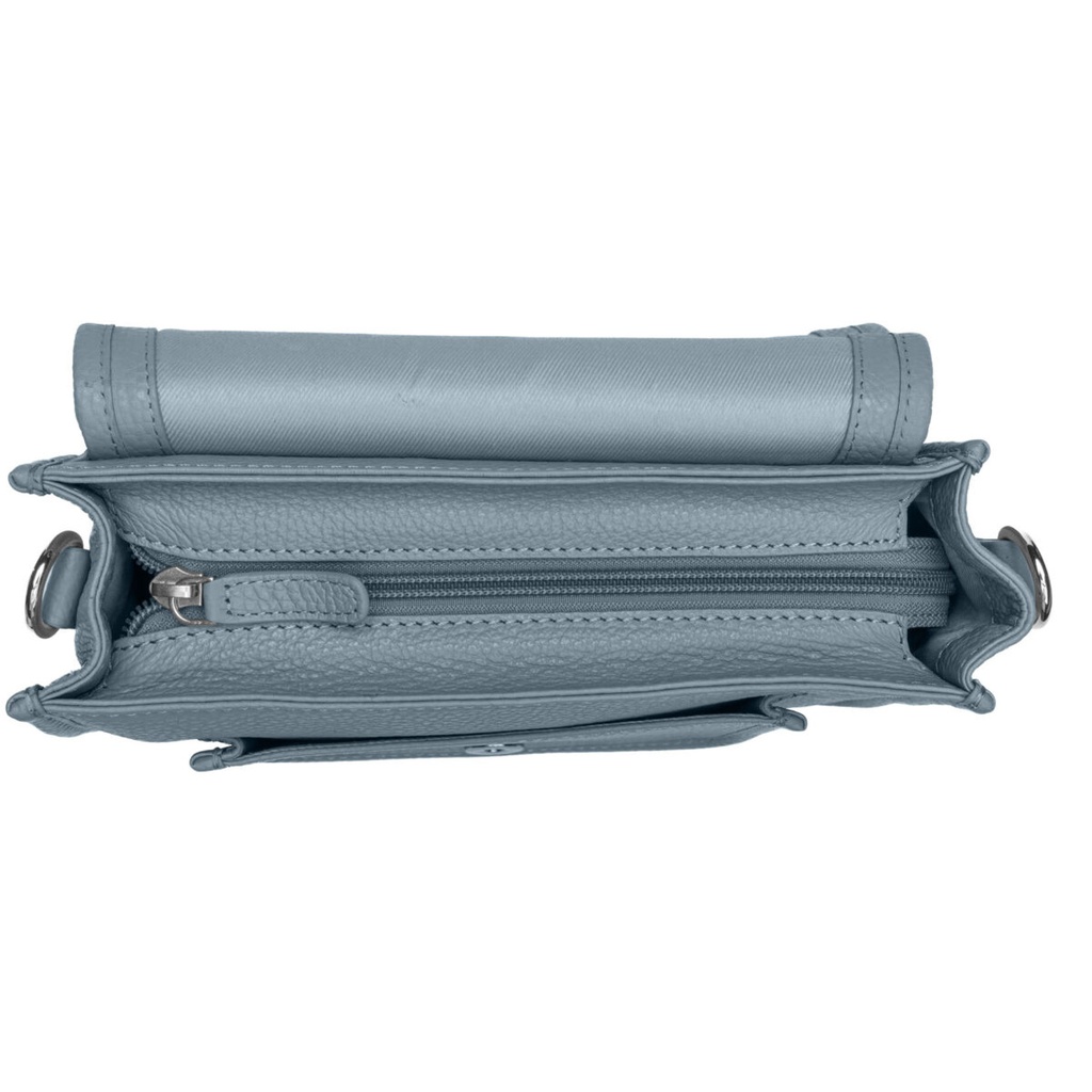 ELLA ZIP | genarbt | friesenblau  | silber