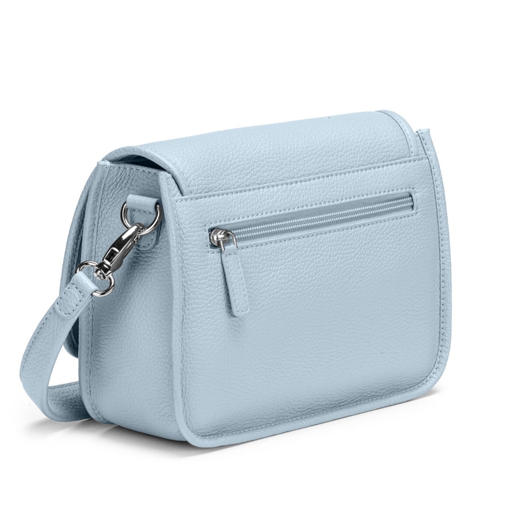ELLA ZIP | genarbt | hellblau | silber