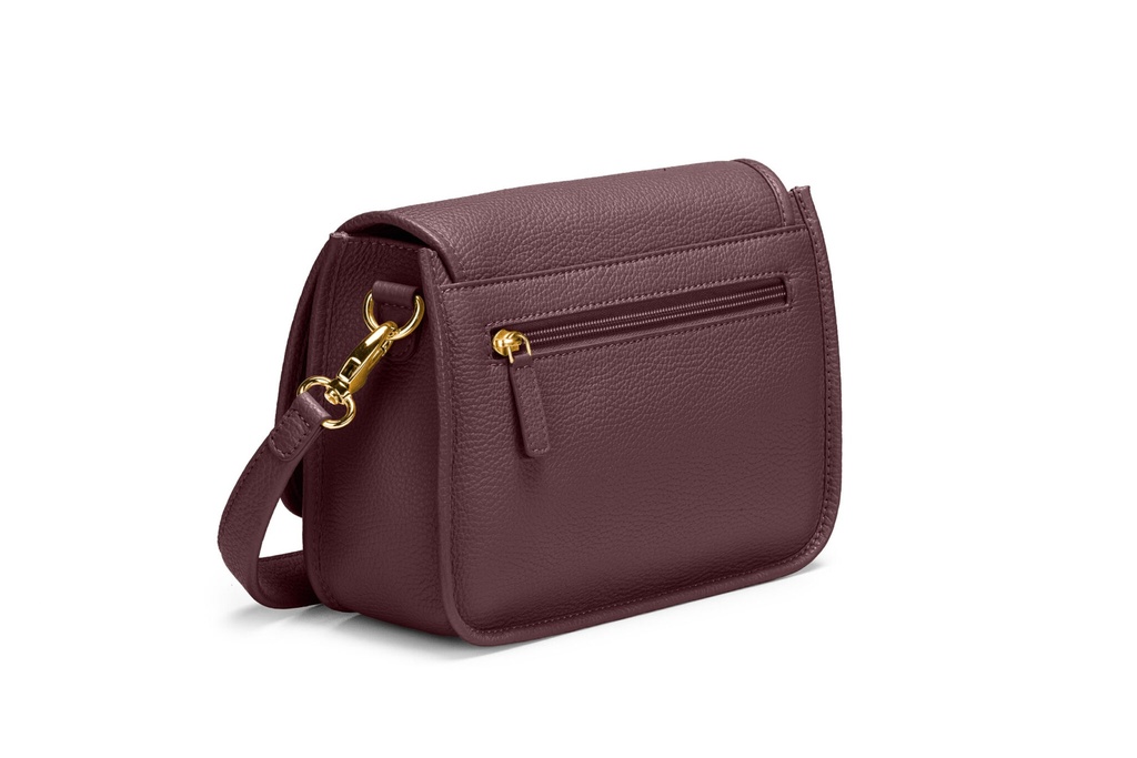 ELLA | beere | gold | genarbt