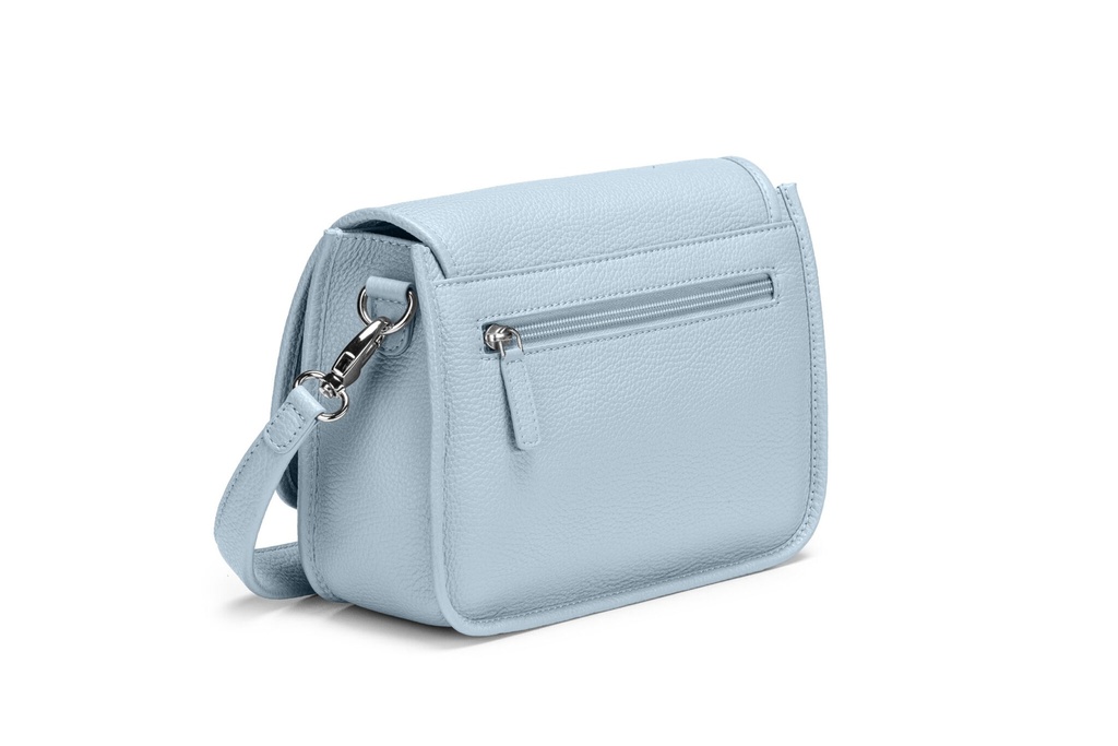 ELLA | hellblau | silber | genarbt
