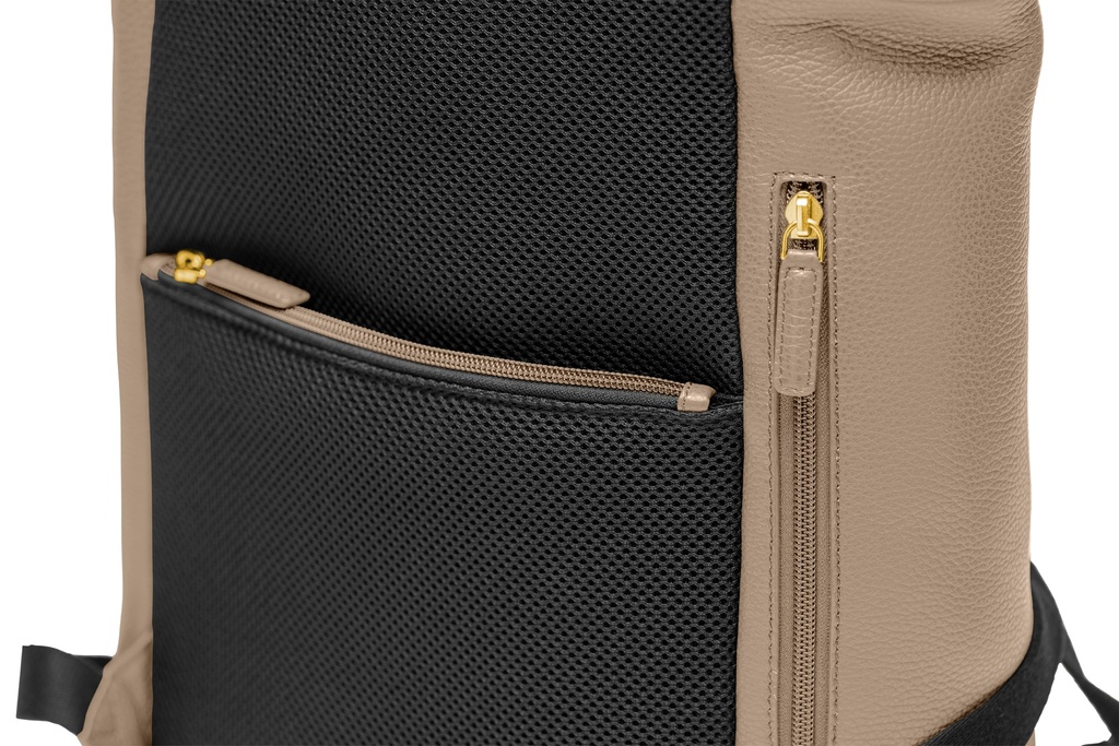 FIETE | taupe | gold | genarbt