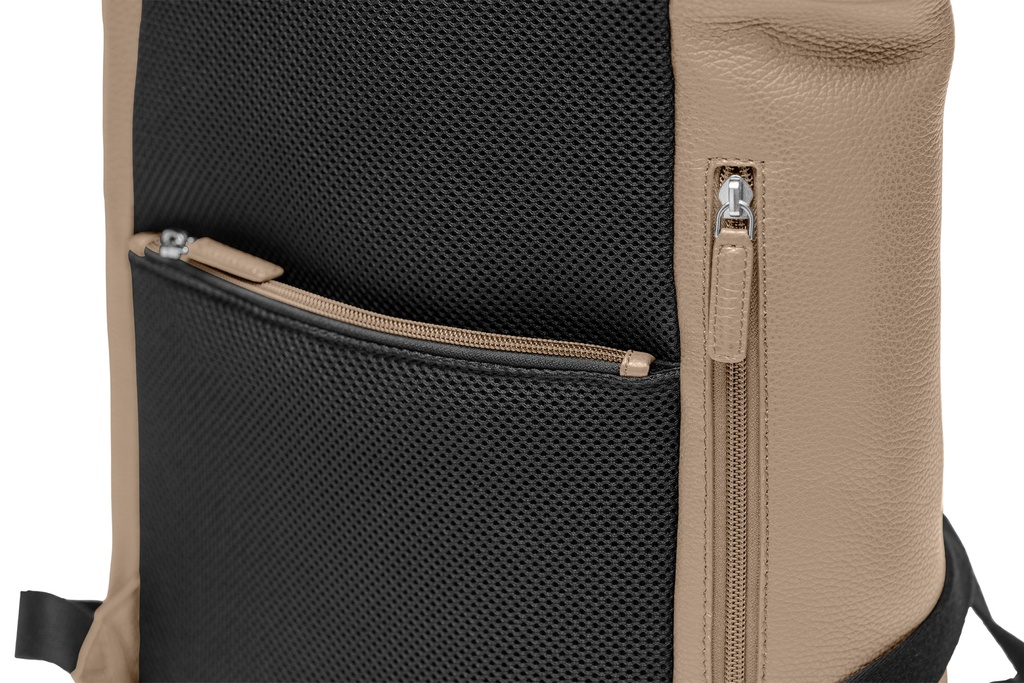 FIETE | taupe | silber | genarbt
